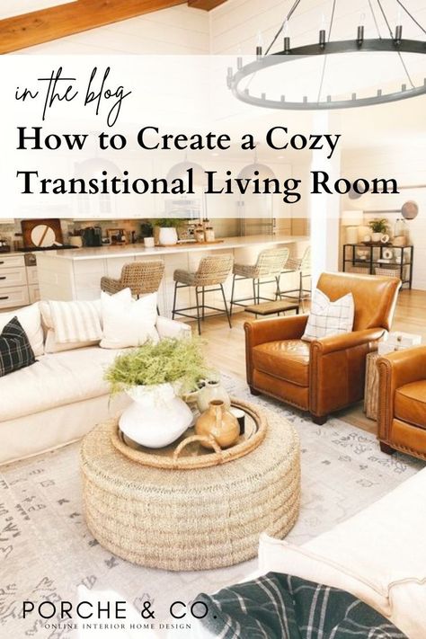 Transitional Living Room Chandeliers, Transitional Colonial Living Room, Southern Transitional Living Room, Transitional Family Room Design, Living Room Inspiration Transitional, Transitional Family Room Ideas, Kelsey Leigh Design Co, Cozy Transitional Living Room, Transitional Great Room