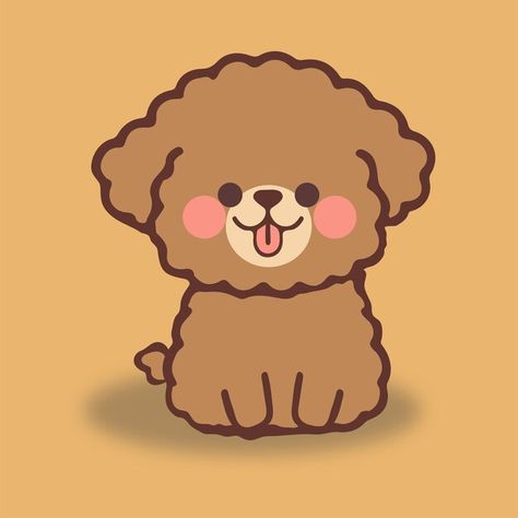 Cute fluffy toy poddle illustration | Premium Vector #Freepik #vector #cute-illustration #illustrations #cute #animal-illustration Dog Cute Drawing Easy, Toy Poodle Drawing Easy, Poodle Illustration Cute, Dog Cute Illustration, Fluffy Dog Drawing, Cute Puppy Doodle, Food Drawing Cute, Poodle Vector, Cute Dog Character