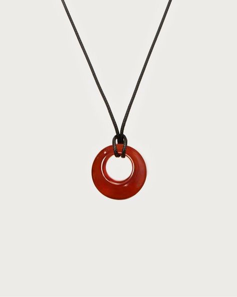 Carnelian Cord Necklace - En Route Jewelry En Route Jewelry, Chakra Racine, Carnelian Stone, Dope Jewelry, Instagram Tags, Funky Jewelry, Jewelry Lookbook, Root Chakra, Pearl Flower