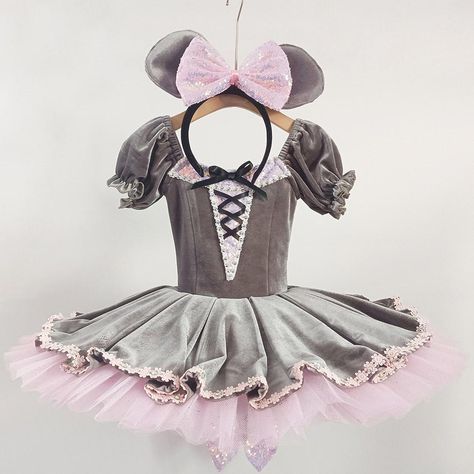 Animal Ballet Costume, Nutcracker Ballet Costumes, Mouse Ballerina, Pink Pancake, Rat Costume, Nutcracker Characters, Ballet Competition, Cute Dance Costumes, Pancake Tutu