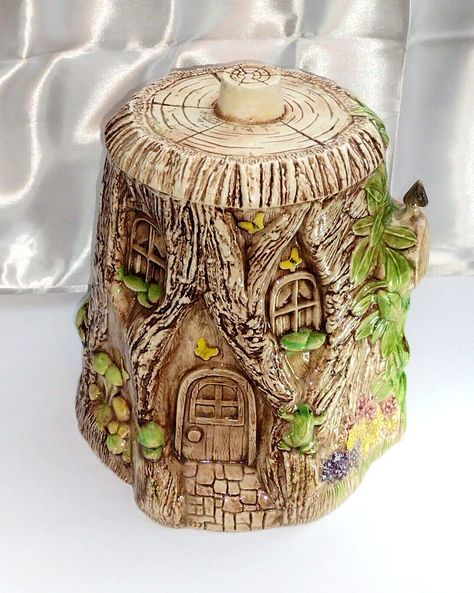 New! Duncan  Cookie Jar WOODLAND Mushroom Canister Cottage Core 1977 was just added to eBay. Check it out! #eBay #eBaySeller Tree Cookies, Cookie Jars, Cookie Jar, Kitchen Storage Organization, Ebay Seller, New Item, Canisters, Cottage Core, Storage Organization