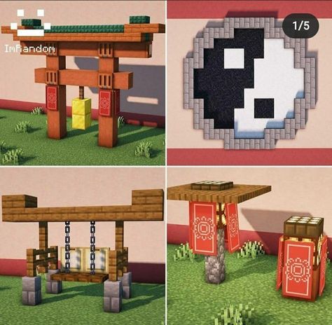 Minecraft Accessories To Build, Japanese Minecraft Banner Designs, Japan Minecraft Builds, Tori Gate Minecraft, Japanese Minecraft Ideas, Japan House Minecraft, Japanese Builds Minecraft, Minecraft Building Ideas Japanese, Minecraft Japanese Interior