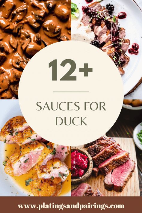 Gourmet Duck Recipes, Fancy Duck Recipes, Roasted Duck Side Dishes, Game Duck Recipes, Holiday Duck Recipes, Keto Duck Recipes, Christmas Duck Breast Recipes, Duck Breast Marinade, Sauce For Duck Recipes