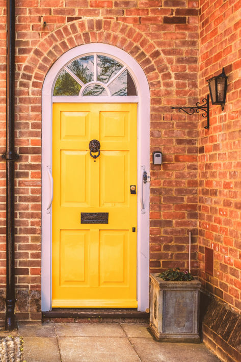 Cottage Exterior Colors, Price Calculator, Entryway Door, Cottage Exterior, Yellow Aesthetic, Dream House Decor, Our House, House Inspo, Exterior Colors