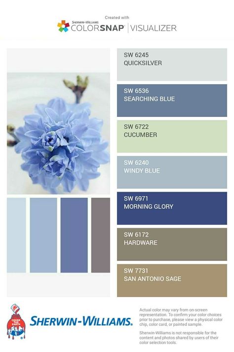 Morning Glory Color Palette, Counseling Room, Colors For Walls, College Counseling, House Color Palettes, Color Chip, Colors For Home, Colour Combos, House Color