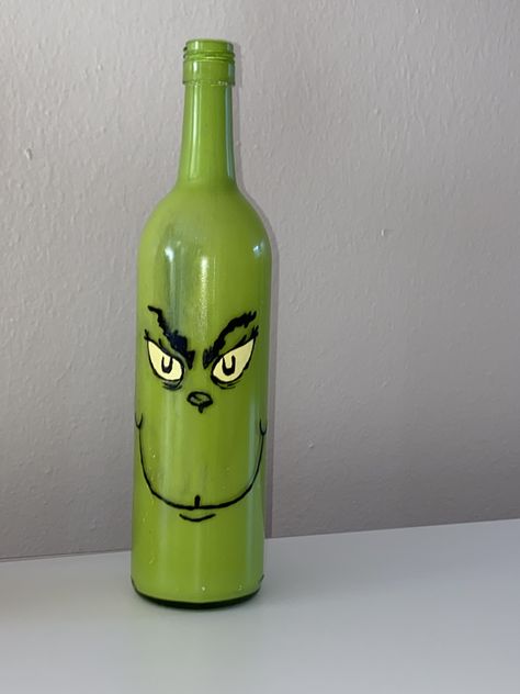 #christmas #christmasdecor #DIY #winebottlecrafts #winebottle #winebottledecor #grinch Grinch Wine Bottle, Dollar Tree Christmas, Tree Christmas, Dollar Tree Diy, Dollar Tree, Grinch, Bottles Decoration, Christmas Crafts, Wine Bottle