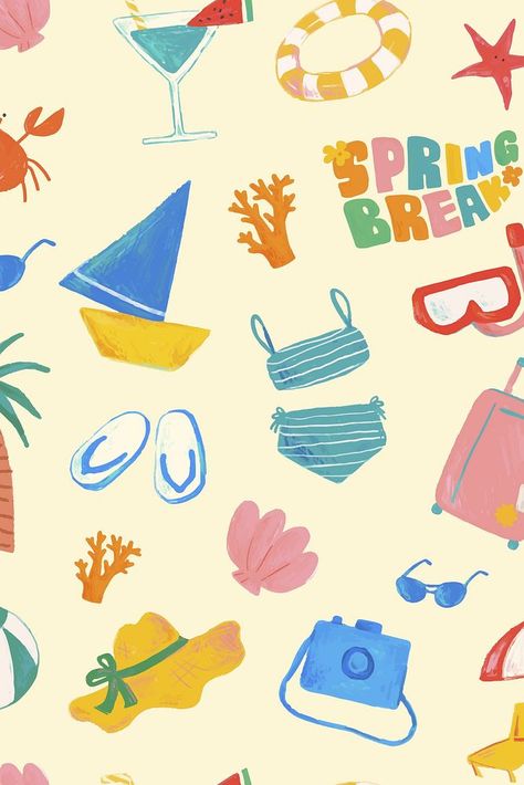 Backgrounds Cute, Download Free Images, Cute Backgrounds, Doodle Patterns, Yellow Background, Mocktails, Free Image, Royalty Free Photos, Spring Break