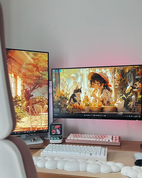 Now I think I know what the obvious answer is here, but I’m going to ask anyway… What looks better picture 1 or picture 2?🫶🏻 #cozysetup #cozydesksetup #cozygamingsetup #cozygaming #cozygamer #gamergirl #gamermum #pcsetup #pcgaming #gamingsetup #desksetup #aestheticsetup #aesthetic #setup #setupinspiration Orange Pc Setup, Water Park Ideas, Aesthetic Setup, Park Ideas, Cozy Desk, Computer Setups, Pc Build, Desk Inspo, Computer Setup