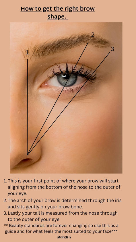 Brow Mapping Tutorial, Easy Brow Mapping, Mapping Eyebrows Shape, Diy Brow Mapping, Eyebrow Mapping Practice Sheet, Henna Brows, Semi Permanent Makeup, Beauty Makeover, Brow Shaping