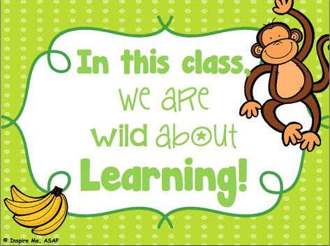 Wild About Learning, Reading Group Organization, Monkey Printable, Safari Theme Classroom, Reading Graphs, Printable Classroom Posters, Creative Writing Lesson, Jungle Theme Classroom, Classroom Welcome