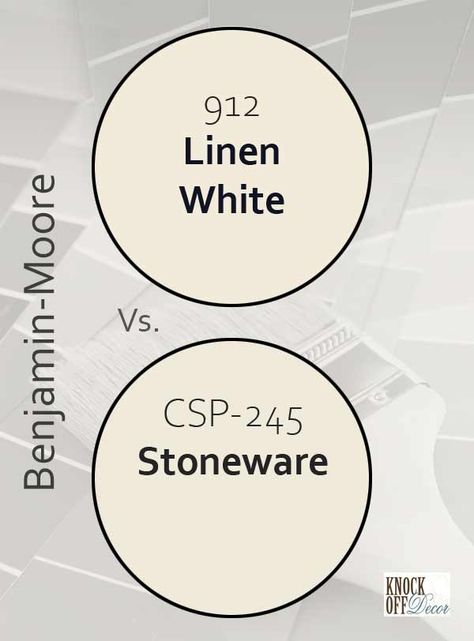 Linen-white-vs-stoneware Linen White Exterior Paint, Benjamin Moore Linen White Cabinets, Bm Acadia White, Benjamin Moore Linen White Walls, Acadia White Benjamin Moore, Benjamin Moore Acadia White, Bm Linen White, Benjamin Moore Ivory White, Benjamin Moore Linen White