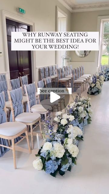 Meg | Bridal stylist and wedding content creator on Instagram: "Iconic set up! Here’s why👇🏼 First of all, how chic is seating this way? It’s elegant and modern and basically all angles are covered You get your runway moment, everyone can see you and you can see everyone This way, all your guests see you make your entrance, no twisting around and no awkward angles caught on camera With traditional seating, back of heads are the first thing you see… then your guests are like meerkats popping their heads up and looking around to catch a glimpse of you Having a runway seating arrangement means you get the picture perfect set up. It makes sure there are no back of heads or obstructing views as you walk down the aisle. This way, your photographer can capture the room and ceremony witho Wedding Ceremony Runway Seating, Runway Wedding Seating, Runway Seating Wedding Ceremony, Runway Seating Wedding, Runway Wedding Aisle, Wedding Ceremony Seating Arrangement, Ceremony Seating Arrangements, Wedding Ceremony Seating Ideas, Wedding Shower Food