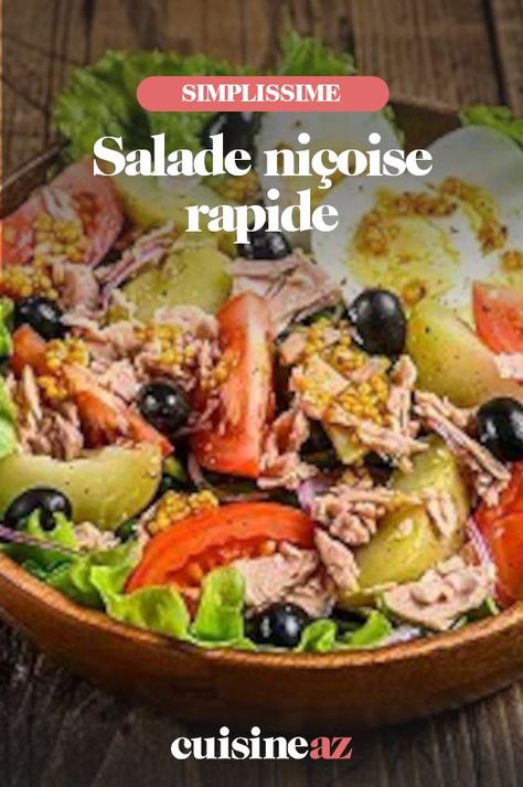 Salade niçoise rapide Salad Nicoise Recipe, Nicoise Salad Dressing, Salads Nicoise, Fresh Tuna Nicoise Salad, Tuna Nicoise Salad