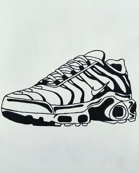 Nike Drawing, Nike Tattoo, Nike Art, Nike Tn, Draw Sketch, Acrylic Canvas, Quick Sketch, Blackwork Tattoo, Tattoo Ideas Design