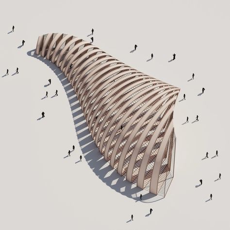 Parametric Shell Pavilion | JuneLee Architecture Parametric Pavilion Architecture, Sitooterie Ideas, Octopus Architecture, Shell Inspired Architecture, Fragmented Architecture, Shell Architecture, Parametric Pavilion, Beach Pavilion, Welsh Coast