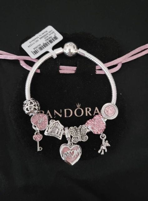 Pandora Bracelet Charms Ideas, Jewelry Necklace Simple, Girly Bracelets, Pandora Bracelet Designs, Pouch Making, Crystal Bead Jewelry, Pretty Jewelry Necklaces, Expensive Jewelry Luxury, Fancy Jewellery Designs