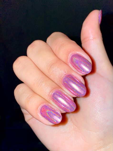 #pinknails #nails #nailsdesign #valentinenails #nailart #pinknaildesigns #pink #rose #holographic #holographicnails Pink Holographic Nails, Pink Holographic, Pink Nail Designs, Nail Patterns, Holographic Nails, Valentines Nails, Pink Nails, Pink Rose, Nail Inspo