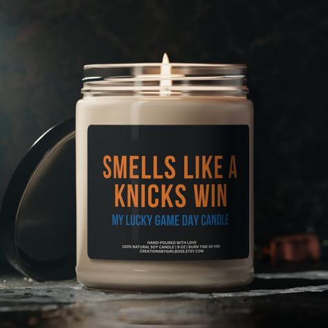 Apple Fragrance, Knicks Basketball, Glass Jar With Lid, Touch Of Spice, Ny Knicks, Creative Candles, Men Birthday, Glass Jars With Lids, Basketball Gifts