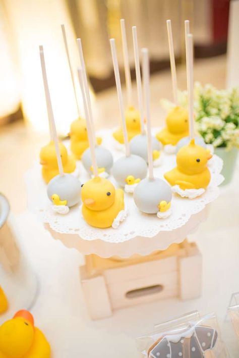 Rubber Duck Birthday Party Ideas | Photo 1 of 11 | Catch My Party Yellow Duck Theme Birthday Party, Yellow Duck Birthday Party, Duck First Birthday Girl, Duck Birthday Theme Decoration, Duck Party Ideas, Duck Theme Birthday Party, Duck Birthday Party Ideas, Duck Themed Birthday Party, Rubber Duck First Birthday