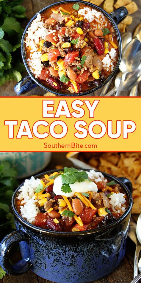 Taco Soup Dump Recipe, Taco Soup With Fritos, Easy Taco Soup Crock Pot, Taco Stew Recipe, Taco Soup Stove Top, Best Taco Soup, Healthy Taco Soup, Taco Soup Recipe Crockpot, Crockpot Taco Soup