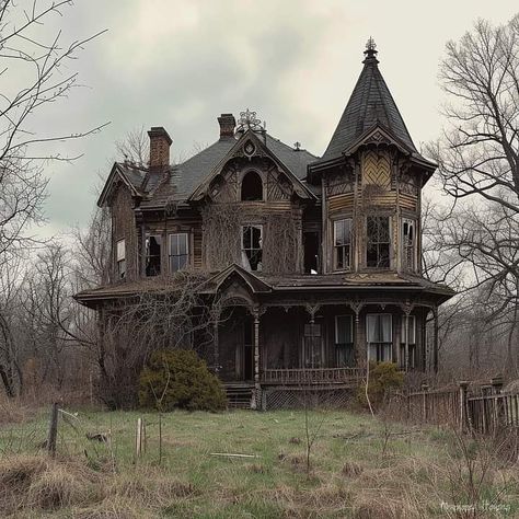 Abandoned Manor House, Rundown Mansion, Gothic Victorian House, Old Victorian Homes, Old Abandoned Buildings, Abandoned Property, Creepy Houses, Abandoned Mansion, Old Abandoned Houses