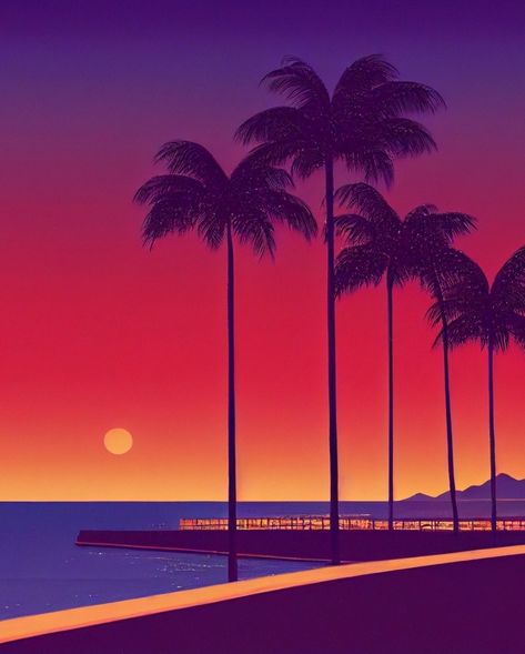 80s Night Aesthetic, Vapor Wave Aesthetic, City Pop Aesthetic, Outrun Aesthetic, Synthwave Sunset, Vaporwave Sunset, 80s Synthwave, Synth Wave, Aesthetic Paint