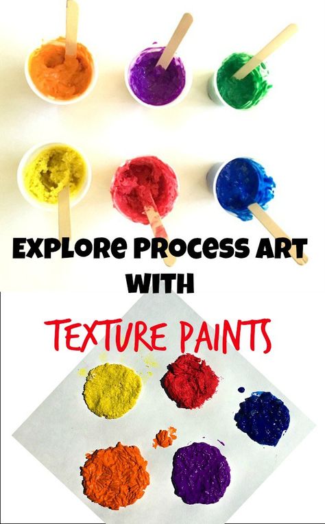 Explore Process Art with Texture Paints; a Sensory Painting Activity Texture Art Preschool, Textures Eyfs Activities, Textures Preschool Activities, Process Art Infants, Fall Preschool Process Art, Art Sensory Activities, Process Based Art Preschool, Texture Activities For Preschool, Texture Activities For Toddlers