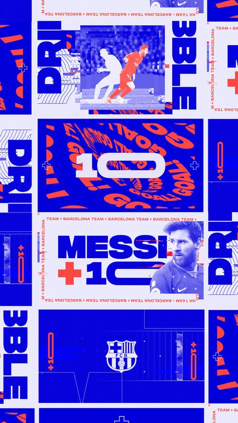 Messi+10 | Domestika Event Graphics Design, Messi Graphic Design, Sports Branding Design, Sport Design Graphic, Sports Graphic Design Inspiration, Soccer Branding, Sport Design Poster, Sport Graphic Design, Graphic Design Sports