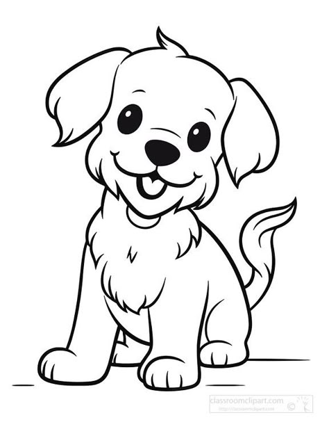 cute adorable smiling puppy black outline printable Outline Images Drawings, Dog Images Drawing, Dog Pictures Drawing, Cute Puppy Sketch, Cute Dog Outline, Puppy Outline, Dog Outline Drawing, Dog Clip Art Free, Animal Clipart Black And White