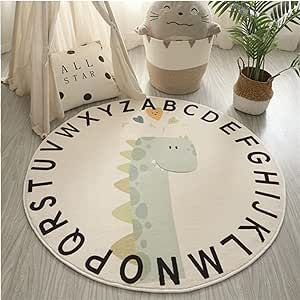 ABC Round Rug for Kids Soft Alphabet Nursery Area Rug Boys Girls Educational Learn Fun Rug Play Mat Baby Crawling Mat Carpet for Kids Room Bedroom Living Room Decor (Dinosaur, 31 inch) Dino Alphabet, Alphabet Rug, Baby Crawling Mat, Nursery Area Rug, Dinosaur Room, Alphabet Nursery, Carpets For Kids, Playroom Rug, Dinosaur Nursery