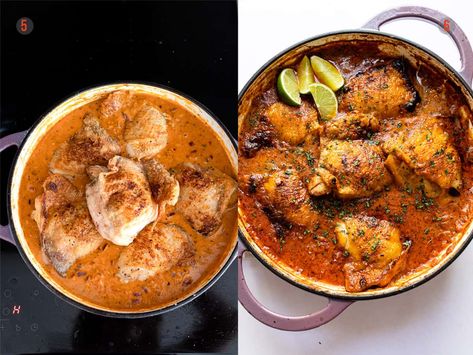 Chicken Thigh Recipes Curry, Curry Chicken Thigh Recipes Crockpot, Chicken Thigh Curry Recipe, Mild Curry Chicken Recipes, Chicken Thigh Curry, Simple Curry Recipe, Chicken Thigh Curry Slow Cooker, Curry Chicken Thighs, Chicken Curry Recipe Easy