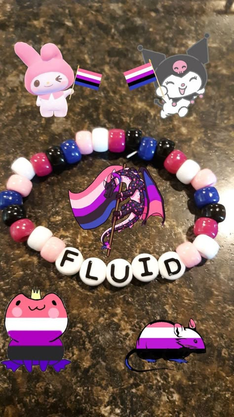 Pride Bracelet Ideas, Lgbt Bracelet, Pulseras Kandi, Genderfluid Pride, Diy Kandi Bracelets, Diy Kandi, Lgbtq Funny, Kandi Cuff, Pride Bracelet