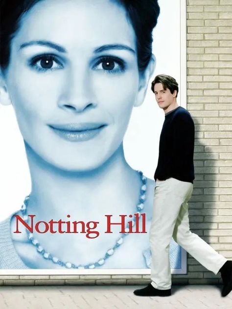 Notting Hill Movie Poster, Notting Hill Poster, Notting Hill Movie, Nothing Hill, Man On The Street, Knotting Hill, Rom Coms, Movie Wall, Tv Romance