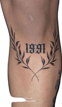 Tattoos Knee, Hips Tattoo, 1996 Tattoo, Simple Leg Tattoos, Deer Head Tattoo, Tattoo Knee, Brother And Sister Tattoo Ideas, Tricep Tattoos, Sister Tattoo Ideas