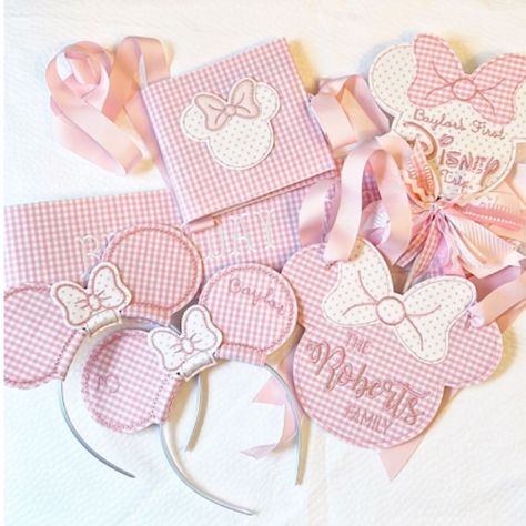 The must have Disney set!! Stroller Tag, Valentine Fairy, Minnie Mouse First Birthday, 1st Birthday Hats, Minnie Mouse Birthday Decorations, Mickey Mouse Costume, Autograph Book, Mickey Mouse Cake, Minnie Mouse Cake