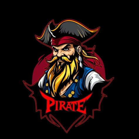 Pirate mascot logo design cartoon Pirate Vector, Pirate Mascot, Logo Design Cartoon, Retro Mascot, Pirates Logo, Mascot Logo Design, Logo Mascot, The Pirate, Mascot Logo