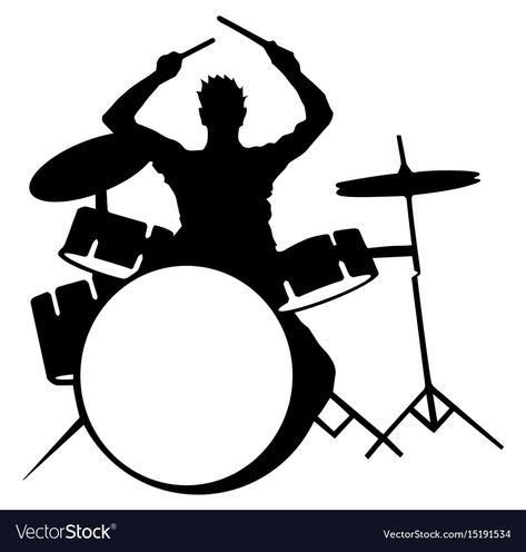 Drum Drawing, Drummer Art, Music Silhouette, Music Notes Art, Scrapbook Overlay, Playing Drums, Learn Watercolor, African Art Paintings, Tshirt Printing Design