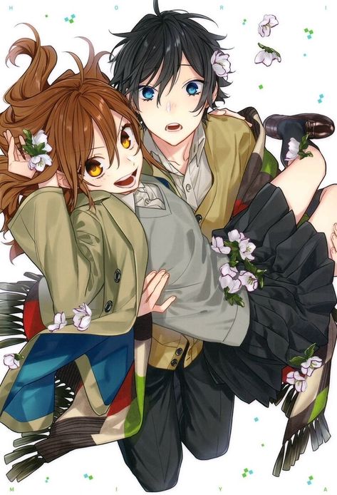 Miyamura And Hori, Anime Wall Art, Anime Ships, Izuku Midoriya, Cute Anime Couples, Anime Shows, Anime Demon, Anime Love, Manga Art