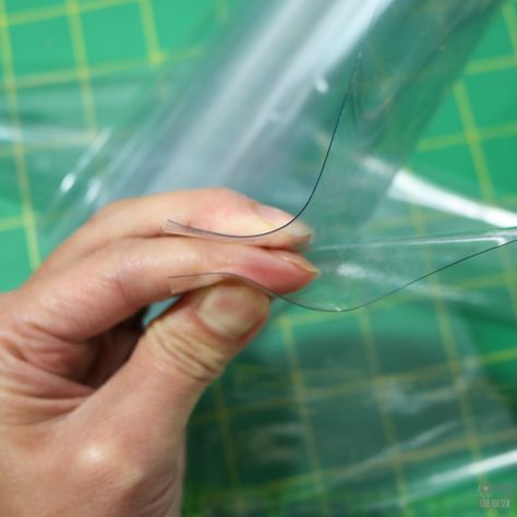 How To Make A Clear Plastic Purse, How To Sew A Clear Vinyl Bag, Sewing Rubber Fabric, Sewing Pvc Fabric, How To Sew Plastic Vinyl, Sewing Plastic Vinyl, Clear Vinyl Purse Pattern, Sewing Clear Vinyl Bags, How To Sew Vinyl