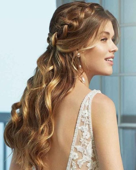 Hairstyles Prom, Shoulder Hair, Homecoming Hair Down, Fancy Hairstyles, Kids Braided Hairstyles, Prom Hairstyles, Wedding Hairstyles For Long Hair, Medium Hair Cuts, Bride Hairstyles