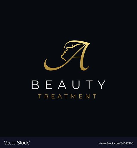 Makeup Studio Logo Design, Beauty Clinic Logo, A Beauty Logo, Face Logo Design, Logo Design Women, Makeup Logo Design, Salon Styling Chairs, Business Card Logo Design, Hair Salon Logos