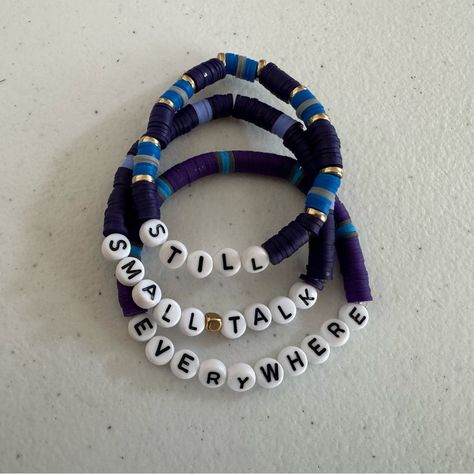 Niall Horan Song Title Bracelets (Heartbreak Weather Album) Set Of 3 Stretchy Made With Clay Beads Niall Horan Bracelet Ideas, Niall Bracelet, Niall Horan Inspired Outfits, Niall Horan Bracelet, Concert Bracelets, Niall Horan Concert, Concert Outfits Ideas, Fan Bracelet, Marc Jacobs Bracelet