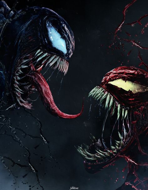 ArtStation - Venom | Let there be Carnage, JdNova Venom Profile Pic, Venom And Carnage Drawing, Carnage Tattoo, Venom And Carnage, Venom Let There Be Carnage, Let There Be Carnage, Venom 2, Carnage Marvel, Video Cover