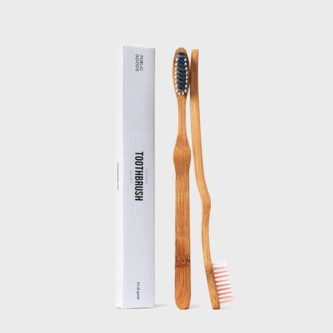 Toothbrush Packaging, Zero Waste Swaps, Bamboo Brush, Bamboo Toothbrush, Sensitive Teeth, Real Simple, Dental Care, Clean Beauty, Environmentally Friendly