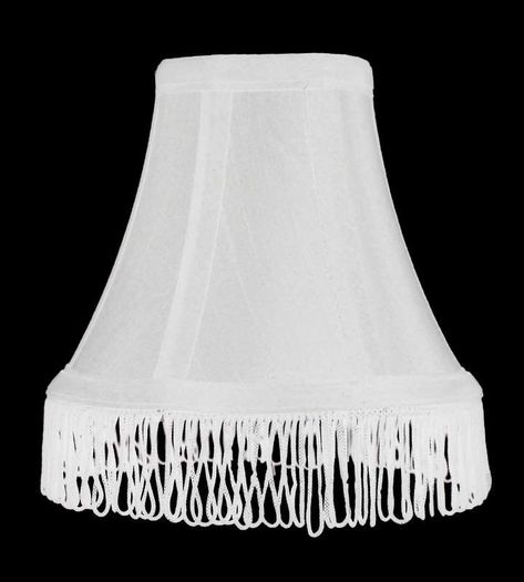 Bell Lamp Shade, Bell Lamp, Replacement Lamp Shades, Lampshade Chandelier, Lighting Showroom, White Fringe, Antique Chandelier, Hanging Fixture, Outdoor Light Fixtures