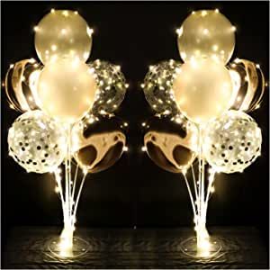 Balloon Stand Table Decoration With Lights,Silver Light Up Balloons Stand Kit The Best Table Centrepiece Decoration For Birthday Party, Weddings And Anniversaries Decoration With Lights, Stick Centerpieces, Wedding Anniversary Party Decorations, Light Up Balloons, Balloon Stand, Balloon Holders, Birthday Table Decorations, Transparent Balloons, Anniversary Party Decorations