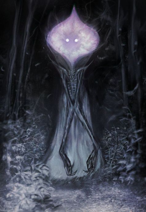 Monsters Rpg, Flatwoods Monster, Prompt List, Creepy Monster, Horror Monsters, Spaceship Art, Cosmic Horror, Alien Concept Art, Dark Art Drawings