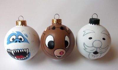 Classic Rudolph the Red-Nosed Reindeer Hand Painted Holiday Ornament Set of 3! Also available individually from Ginger Pots on Storenvy! Rudolph Ornaments, Sam The Snowman, Disney Tree, Craft Ornaments, Tire Planters, Bulb Ornaments, Sugar Plums, Snow Men, Rudolph Christmas