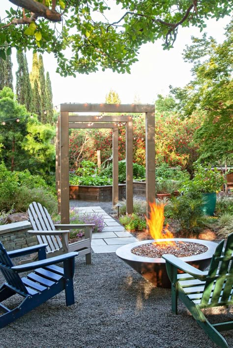 fire-pit-area-wooden-arches-F_bG2Tn_qk09oL2MwvMb2u Kitchen Outside, Backyard Hangout, Outdoor Renovation, Backyard Renovations, Outdoor Entertaining Spaces, Fire Pit Ideas, Large Backyard, Have Inspiration, Backyard Inspiration