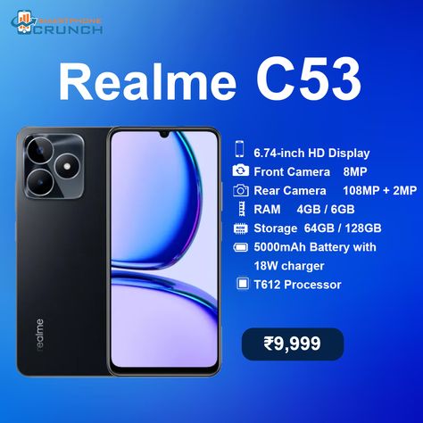 Realme launches a new SmartPhone, 'Realme C53', with high-end technology, a 6.74-inch HD display and a long-running battery. So what are you waiting for? Go and buy it today! Realme C53, Blackpink Wallpaper, Lisa Blackpink Wallpaper, Latest Tech, Graphic Design Tutorials, Apple Products, Design Tutorials, Smartphone, Photoshop